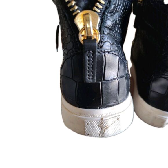Guisepppe Zanotti London TR Donna Stamped Croc Mid Top Sneaker Women's Size... - Picture 5 of 16